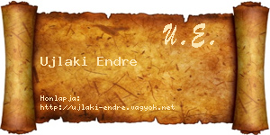 Ujlaki Endre névjegykártya