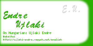 endre ujlaki business card